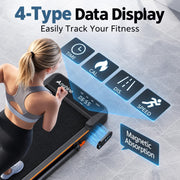3-in-1 Foldable Walking Pad Treadmill with 8% Incline & Handrail