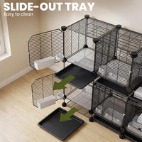 2-Level Metal Chicken & Small Animal Cage – 108 cm