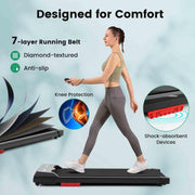 3-in-1 Under-Desk Walking Pad with Remote Control – Black & Red