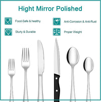 48-Piece Mirror-Polished Stainless Steel Cutlery Set for 8