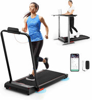 3-in-1 Under-Desk Walking Pad with Remote Control – Black & Red