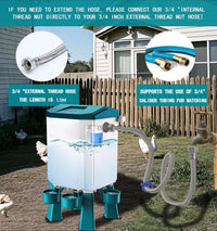 Automatic Chicken Feeder & Waterer Set – 8 kg Feed / 7 L Water