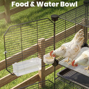 2-Level Metal Chicken & Small Animal Cage – 108 cm