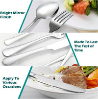 48-Piece Mirror-Polished Stainless Steel Cutlery Set for 8