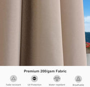 2.1 × 2.1 m UPF 50+ Tilt Patio Umbrella – Taupe