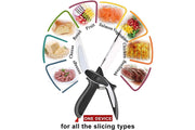 Trendy Clever Crazy Cutter 2-in-1 Knife Cutting Board Scissors Tool Food Chopper