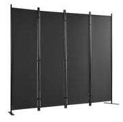 224 × 171 cm 4-Panel Folding Room Divider – Black or White