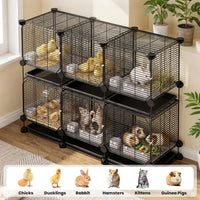 2-Level Metal Chicken & Small Animal Cage – 108 cm