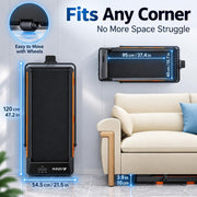 3-in-1 Foldable Walking Pad Treadmill with 8% Incline & Handrail