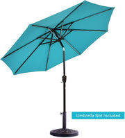 Round Resin Patio Umbrella Base for 38–48 mm Poles