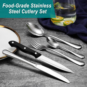 48-Piece Mirror-Polished Stainless Steel Cutlery Set for 8