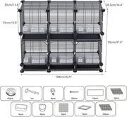 2-Level Metal Chicken & Small Animal Cage – 108 cm