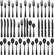 48-Piece Mirror-Polished Stainless Steel Cutlery Set for 8