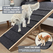 Foldable Wooden Pet Ramp – 70 cm Long, 30.5/41 cm Heights