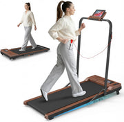 4-in-1 Portable Walking Pad Treadmill with 8% Incline & Handrail