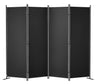 4-Panel Room Divider Folding Privacy Screen Home Office 224 x 171cm Black