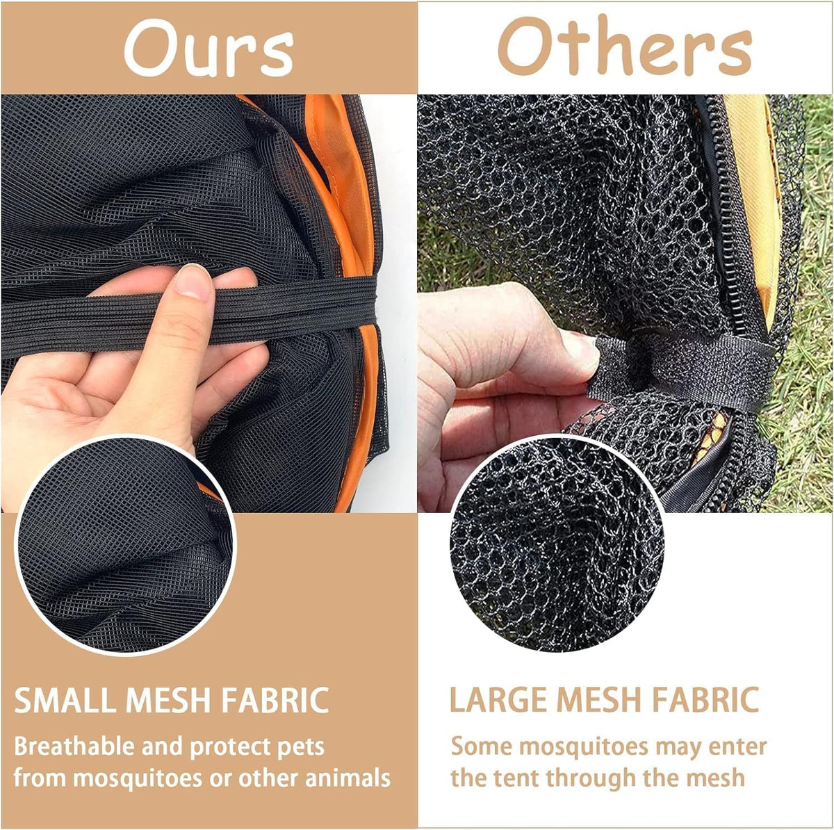 Pop-Open Mesh Cat Tent & Play Tunnel – Orange or Rainbow