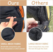 Pop-Open Mesh Cat Tent & Play Tunnel – Orange or Rainbow