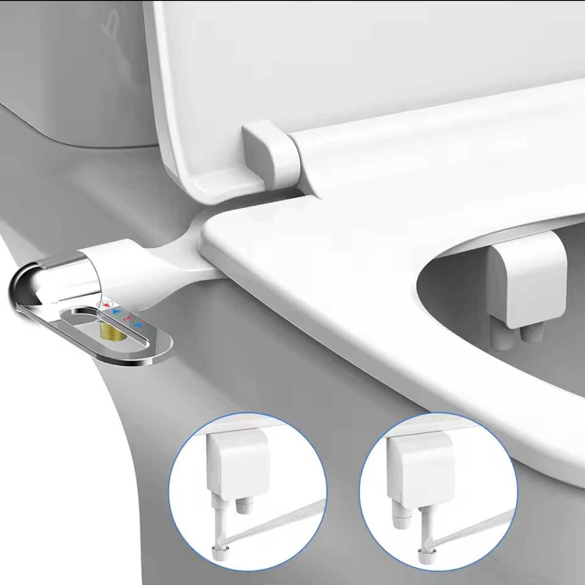 Ultra-Thin Non-Electric Dual-Nozzle Bidet Seat