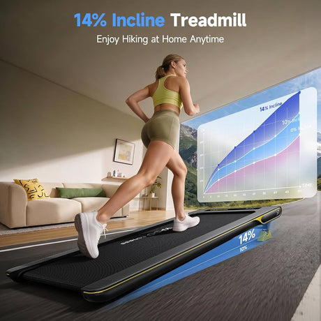 14% Incline 3-in-1 Ultra-Slim Walking Pad Treadmill – 158 kg Capacity