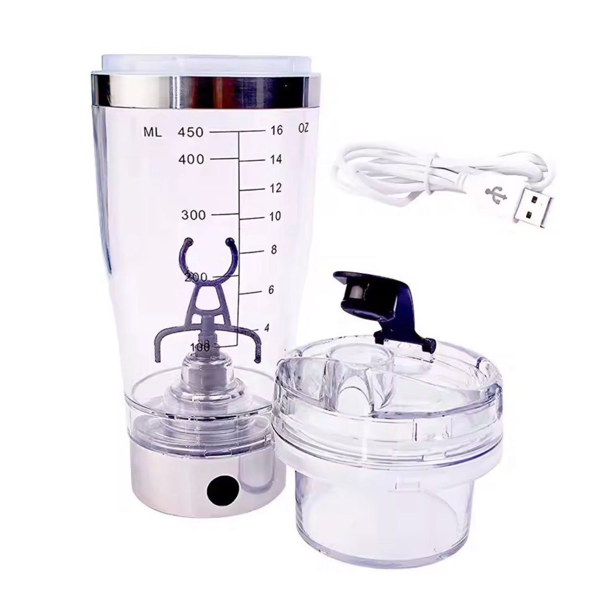 450ML Electric Protein Shaker USB Shaker Bottles Milk Coffee Blender Water Bottle Movement Vortex Tornado