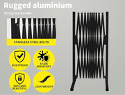 White Expandable Metal Barrier Fence for Indoor or Outdoor Use