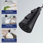 ACA 3-Mode Pull-Out Sink Mixer Tap – Matt Black