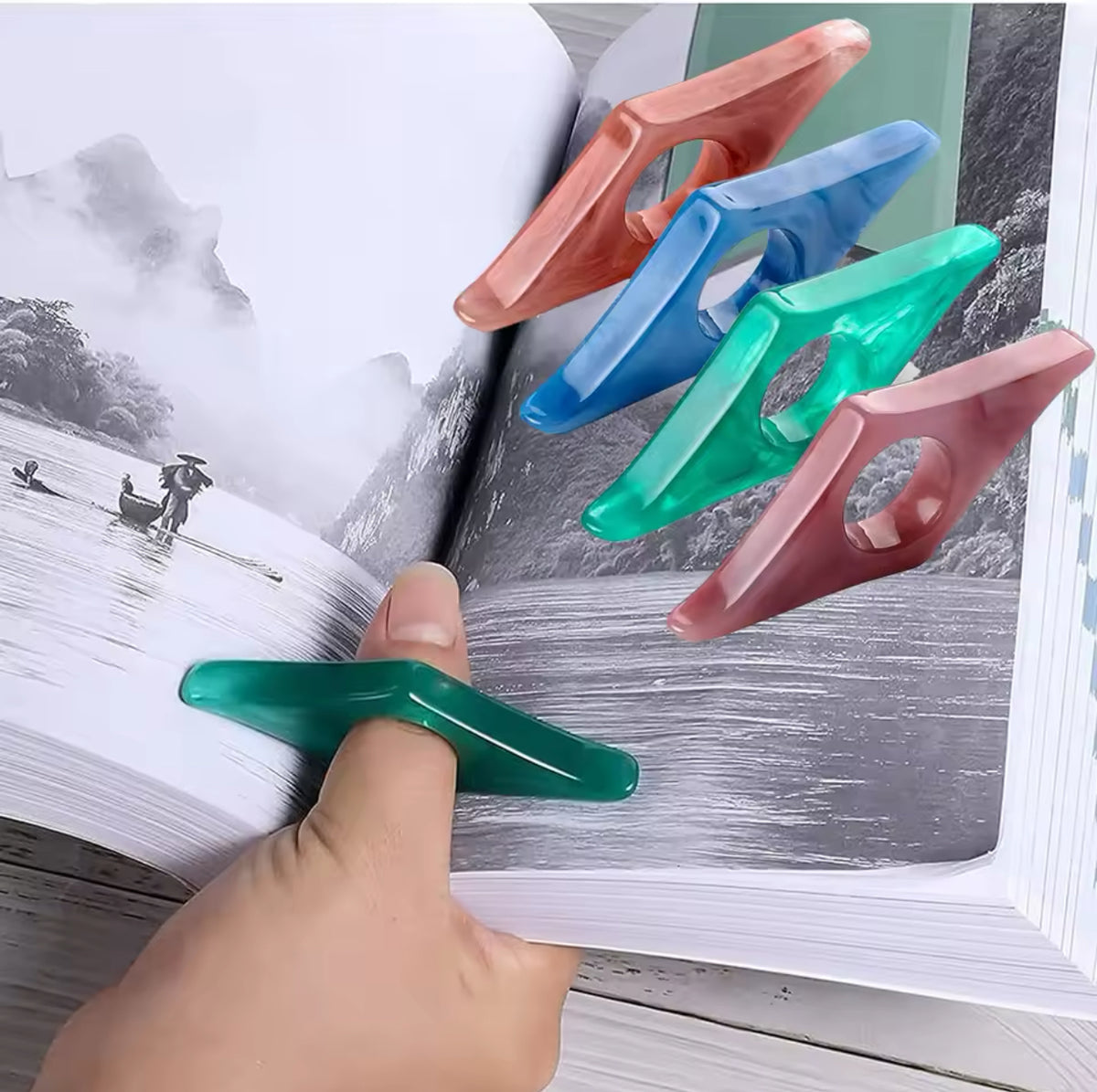 Acrylic Thumb Page Holder – 6 Designs