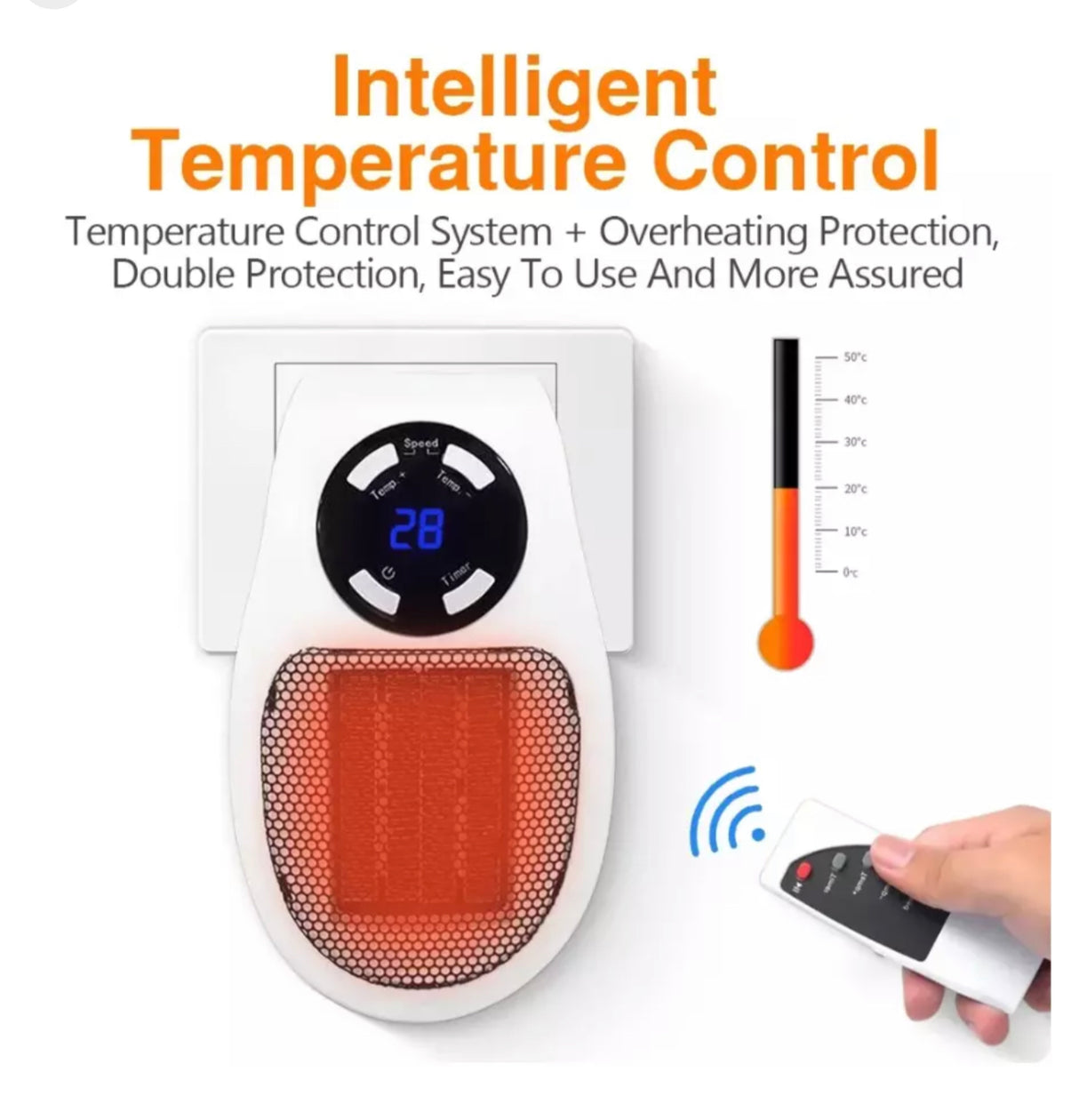 Portable Heater Electric Heater Plug In Wall Room Heater Home Appliance Heating