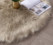 60 × 180 cm Pink Faux-Sheepskin Fur Runner