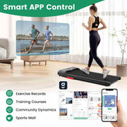 3-in-1 Under-Desk Walking Pad with Remote Control – Black & Red