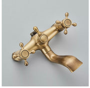 Antique-Brass Rain Shower & Hand-Shower Set