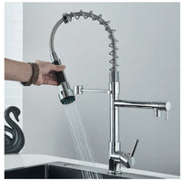 Chrome Pull-Out Kitchen Mixer Tap – 360° Swivel