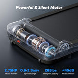 Walking Pad, Under Desk Treadmill for Home & Office, Small Treadmill with Max 3.8MPH 40 dB, 2 in 1 Quiet Portable Mini Treadmill with Remote Control, APP, LED Display