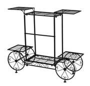 6-Tier Parisian-Style Metal Plant Stand – Black