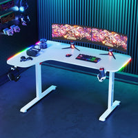 160 cm L-Shaped Gaming & Computer Desk – Black or White