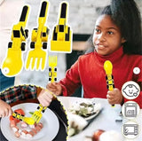 Excavator Fork Spoon Shovel Board Fun Tableware Safe Practical Bulldozer Dinosaur Food Supplement Tableware Set Kitchen Supplies