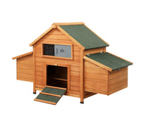 Large Wooden Chicken Coop & Rabbit Hutch with Run