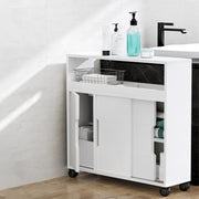 Bathroom Storage Cabinet Toilet Caddy With Wheels