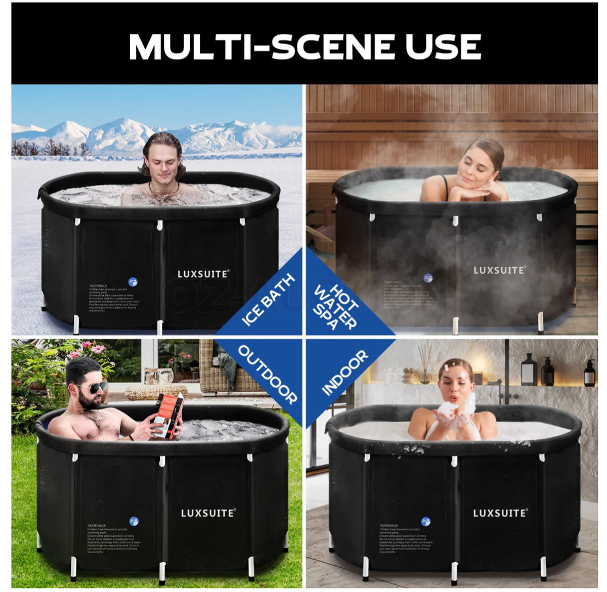 300 L Foldable Adult Soaking & Ice Bath Tub