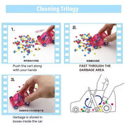 Mini Push-Along Desktop Cleaning Trolley – Random Colour
