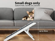 90 cm Folding White Dog Ramp with 3 Height Settings