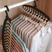 Rotating 11-Hole Folding Wardrobe Hanger – Black or White
