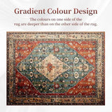 Soft Boho Area Rug, Non-Slip, Washable Carpet for Living Room/Bedroom/Dining/Office