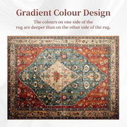 Soft Washable Boho Area Rug with Non-Slip Backing