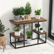 Rustic-Brown 2-Tier TV Stand