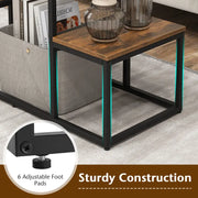 Rustic-Brown 2-Tier TV Stand