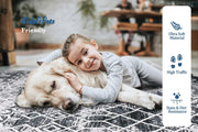 Black & Grey Soft Non-Slip Area Rug