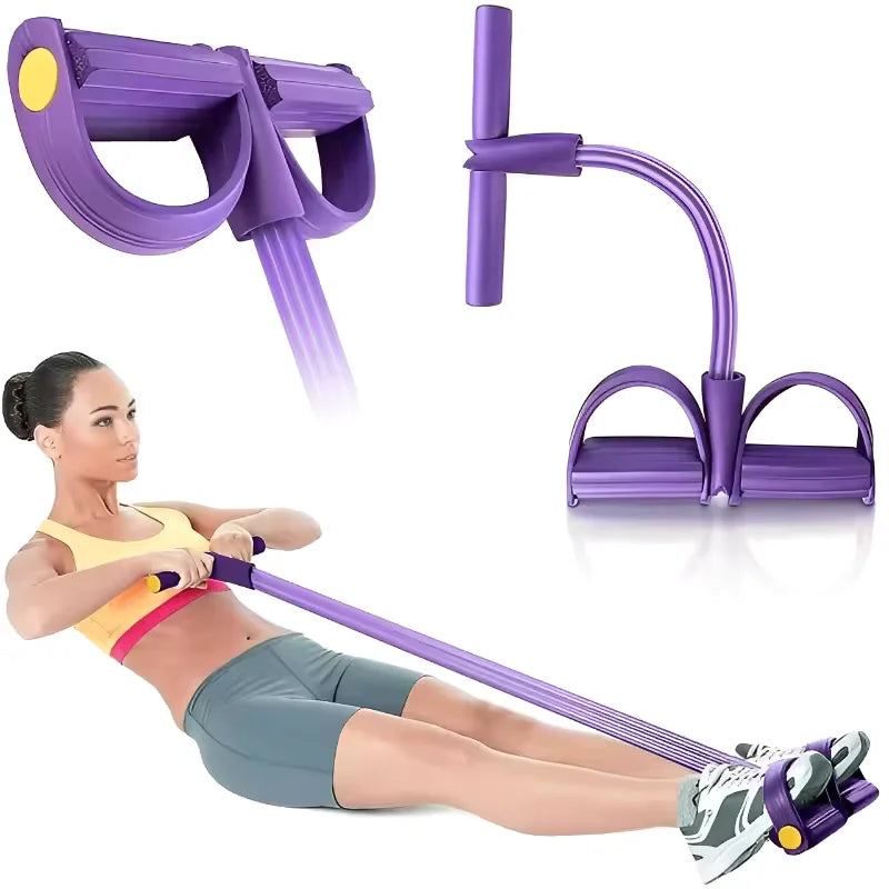 Multi-Functional Fitness Resistance Band with Pedal
