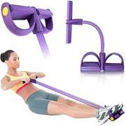 Resistance Band with Foot Pedals